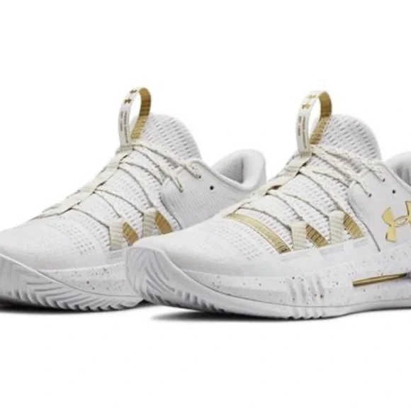 Under Armour Women’s Block City White and Gold Athletic Shoes size 8.5 - Picture 8 of 8